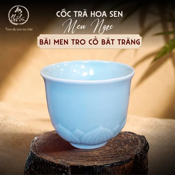 Cốc Hoa Sen Men Ngọc