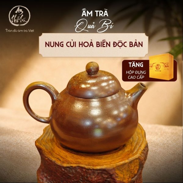 Ấm Quả Bí Nung Củi